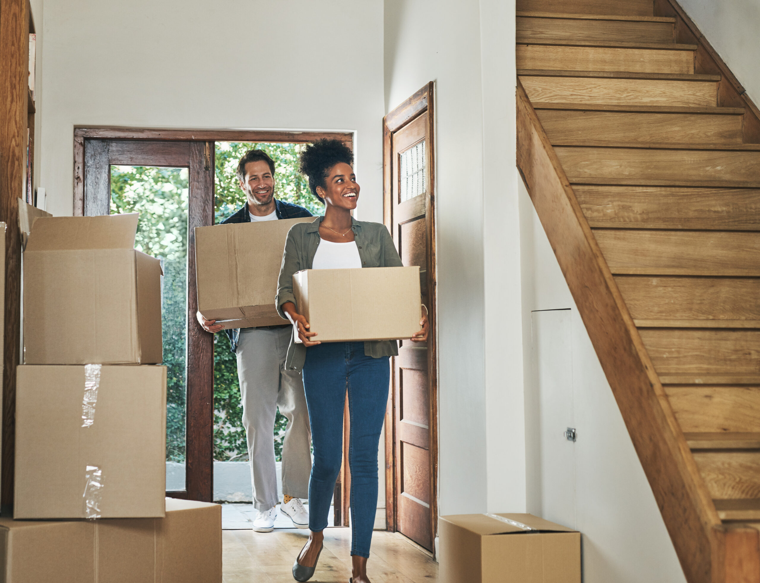 New Homebuyers Moving Into New House
